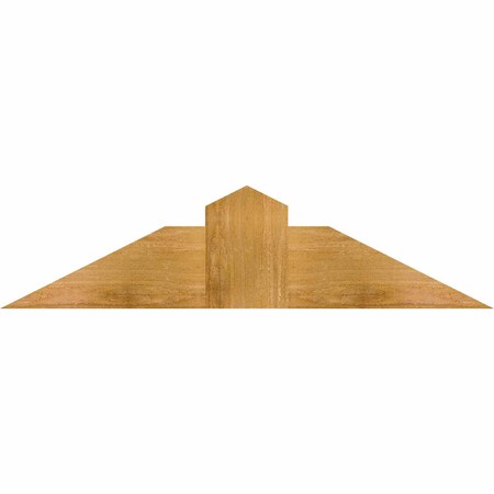 Ekena Millwork Portland Rough Sawn Timber Gable Bracket, Western Red Cedar, 36"W x 9"H x 4"D x 6"F, 6/12 Pitch GBW036X09X0406POR00RWR